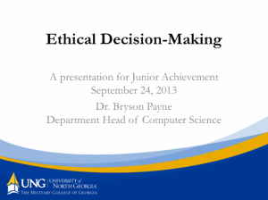 Click to download Dr. Payne's Ethical Decision-Making presentation PDF